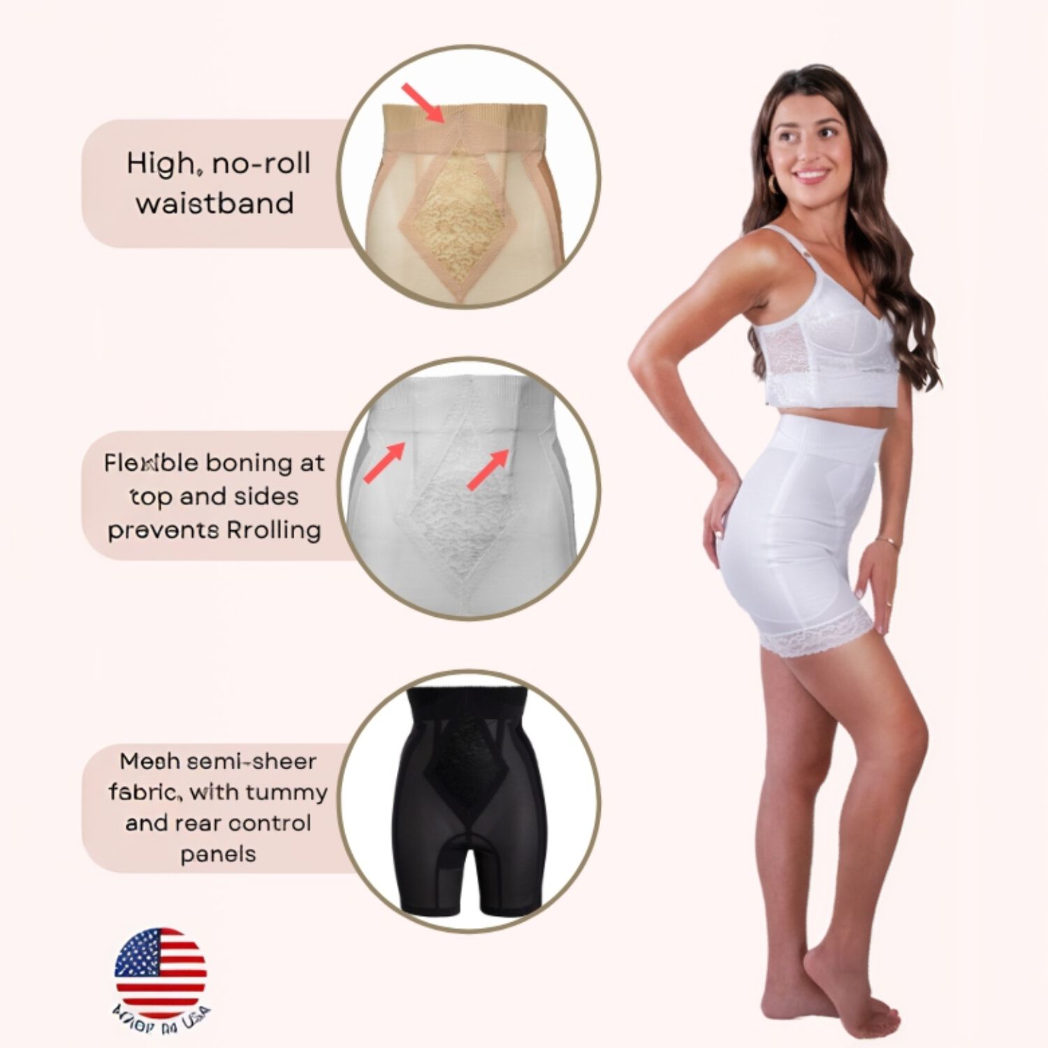 High Waist Leg Shaper Extra Firm Shaping 696, BEIGE, alternate image number 2