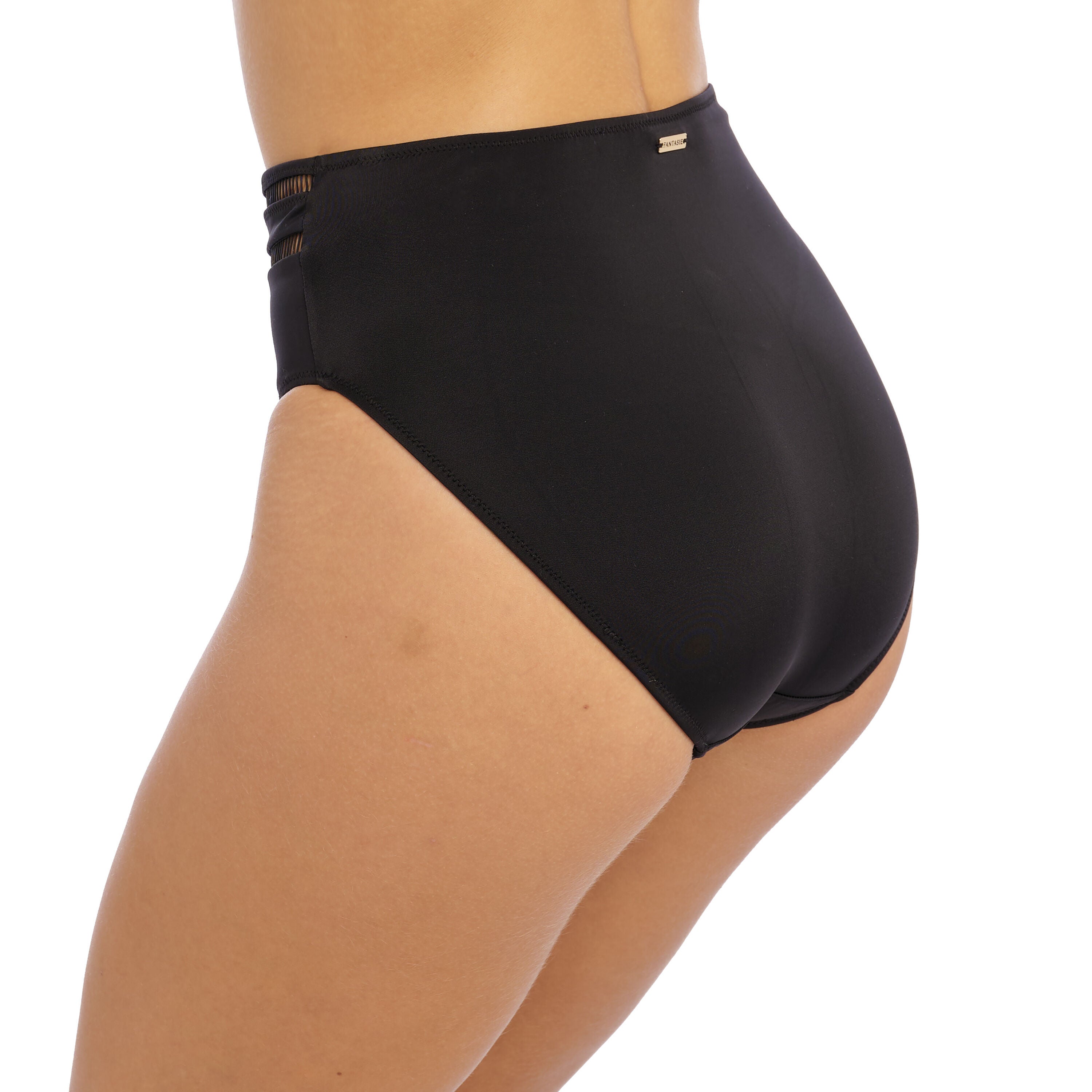 EAST HAMPTON HIGH WAIST BIKINI BRIEF, BLACK, on-hover image number 1