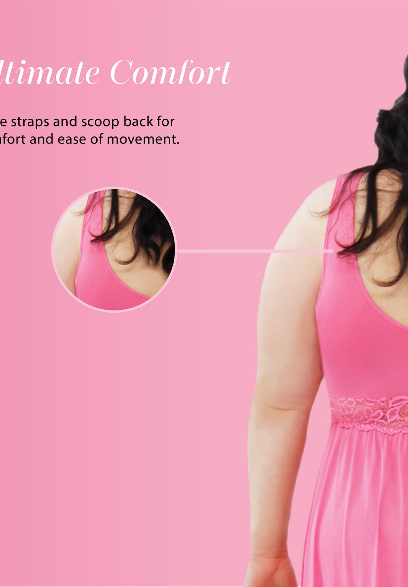 Women&#39;S Classy Nylon Tricot Sleeveless Long With Stretchy Lace Night Gown, , alternate image number 4