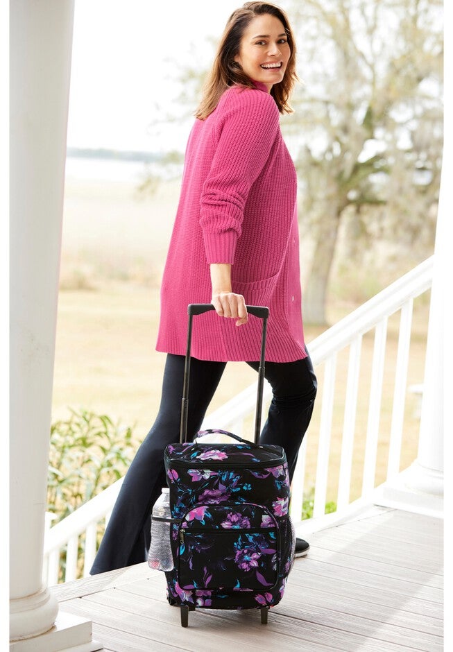 Weekender Trolley, BLACK FLORAL, hi-res image number null