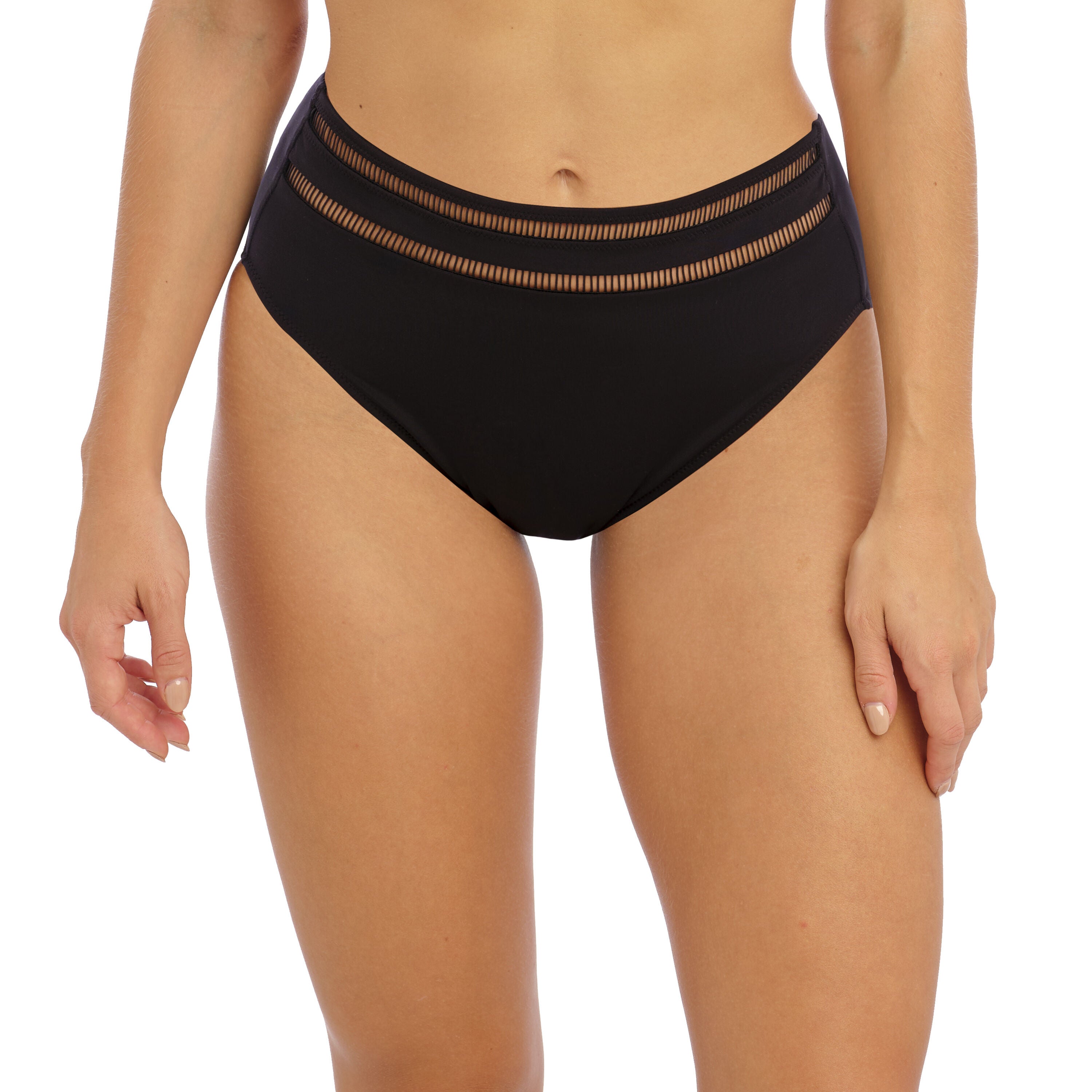 EAST HAMPTON HIGH WAIST BIKINI BRIEF, BLACK, hi-res image number 0