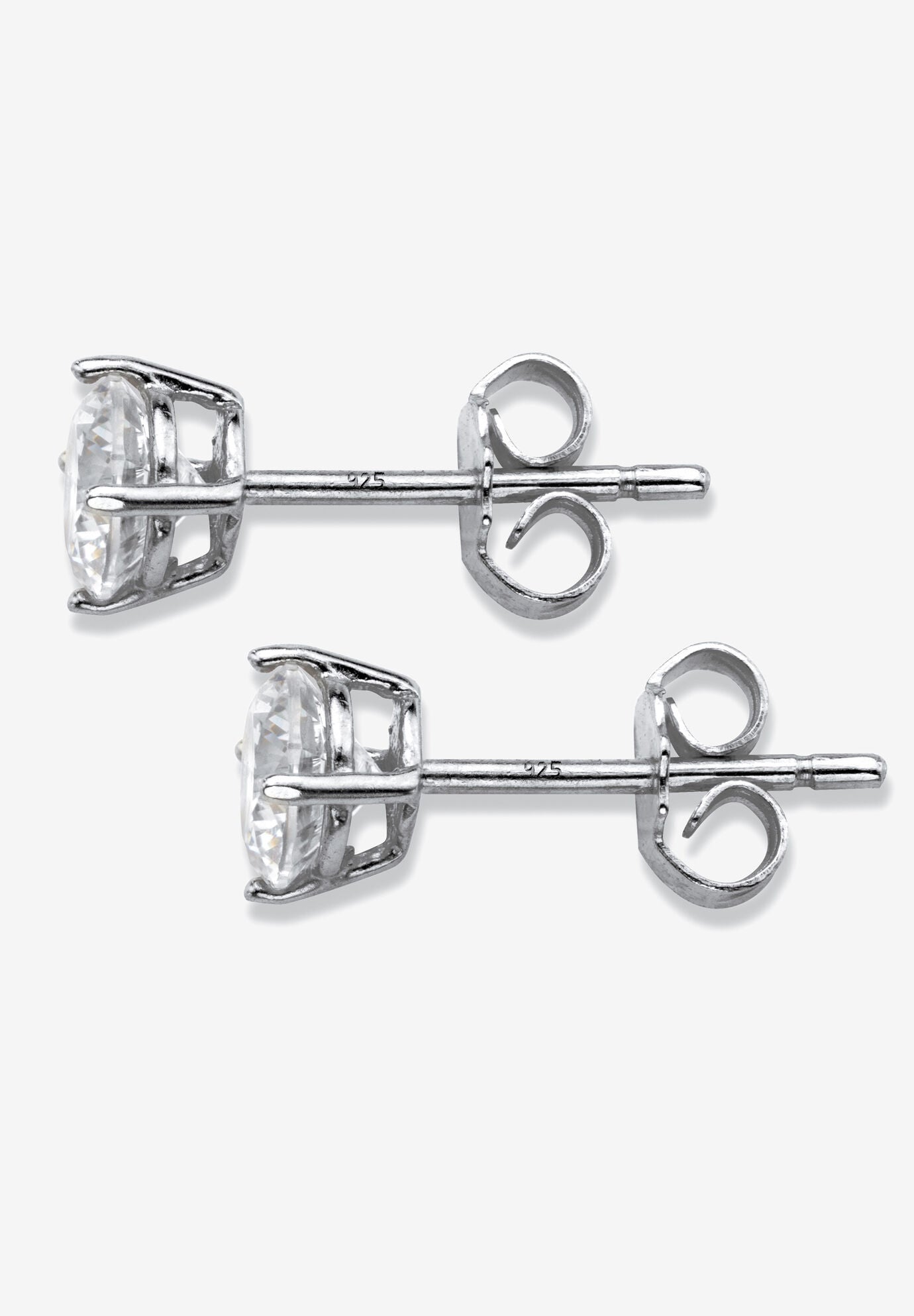 Sterling Silver Round Religious Pendant Cubic Zirconia (2 1/7 Cttw Tdw), , on-hover image number 1