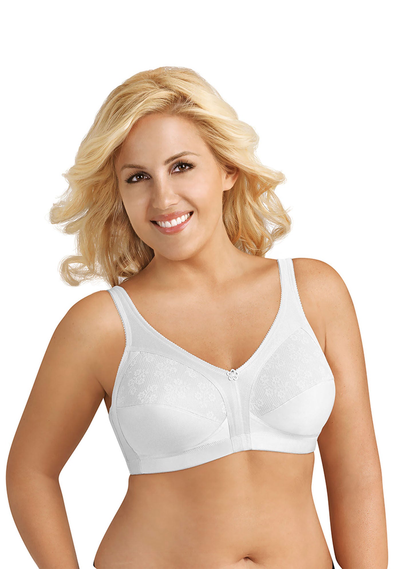 Fully&reg;&nbsp;Side Shaping Lace Bra, WHITE, hi-res image number 0