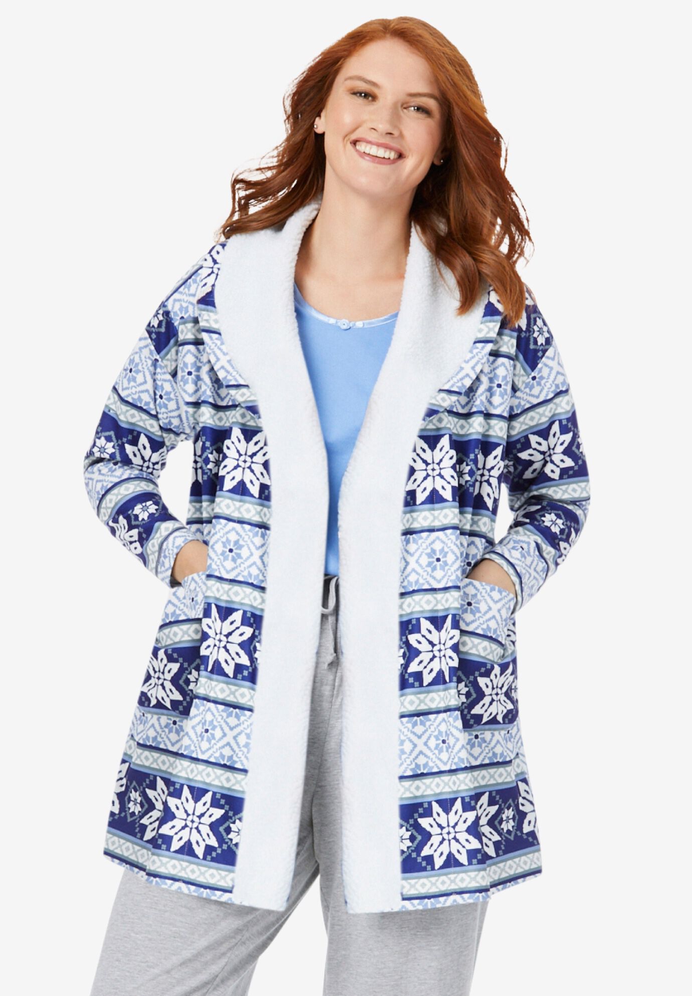 Short fleece bed jacket deals