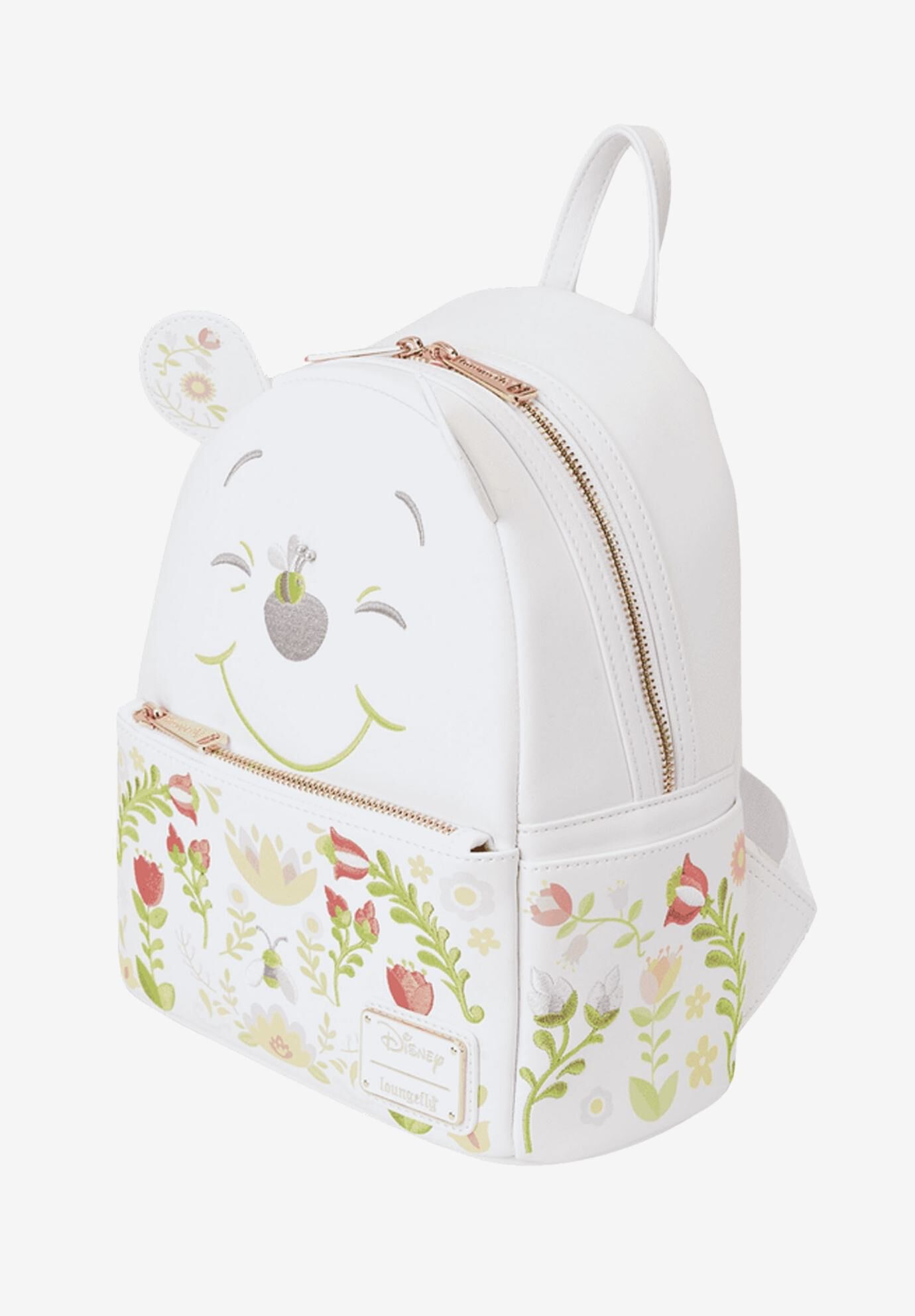 Loungefly x Disney Winnie The Pooh Floral Mini Backpack Cosplay, WHITE, alternate image number 3