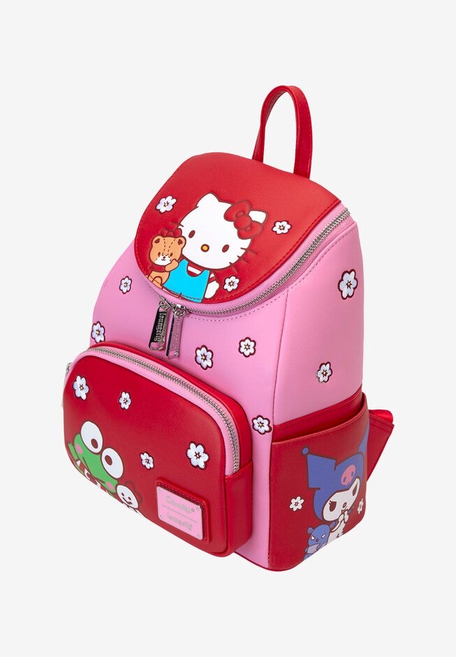 Loungefly x Sanrio Hello Kitty & Friends Mini Backpack Handbag Color Block, PINK, alternate image number null