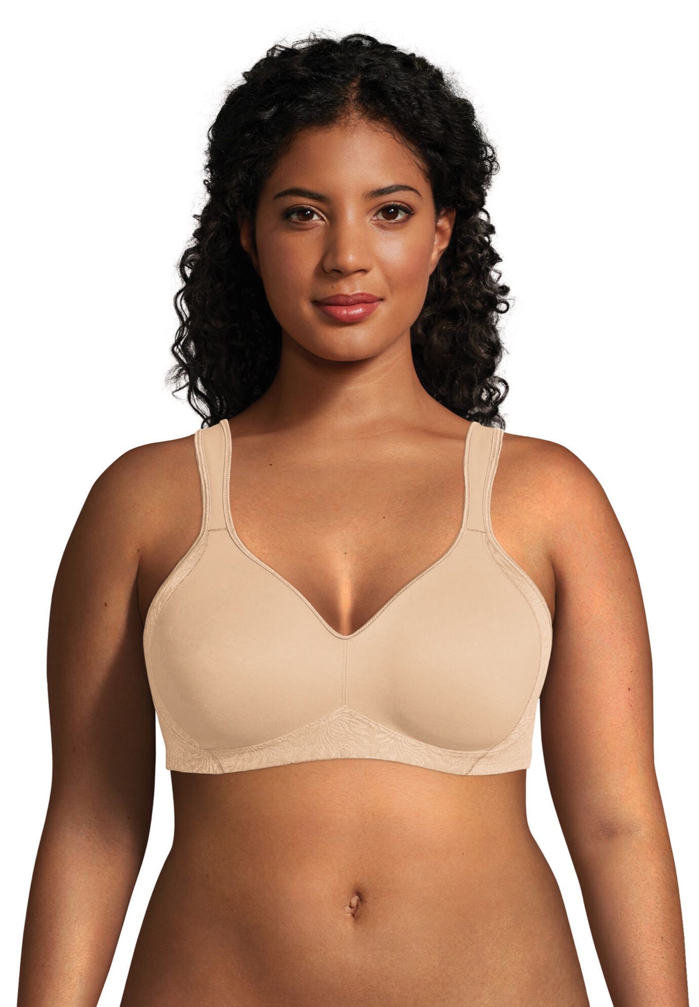18 Hour Back And Side Smoothing Wirefree Bra US4049, NUDE, hi-res image number 0