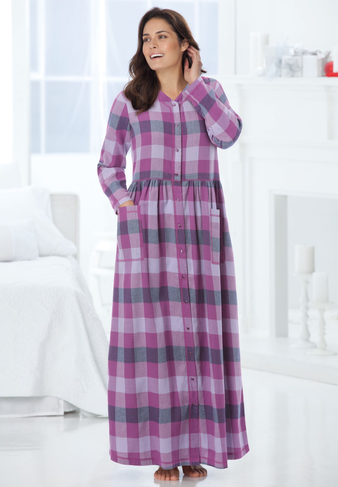 Flannel Plaid Lounger , , alternate image number 4