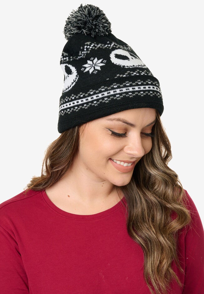 Nightmare Before Christmas Knit Beanie Hat & Touch Screen Gloves, , alternate image number 2