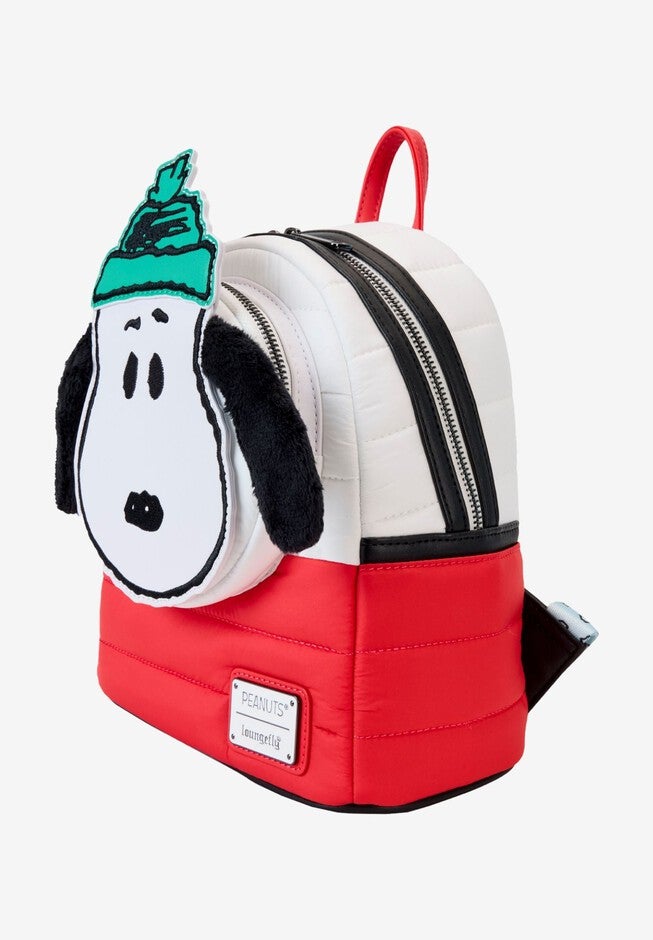 Loungefly x Peanuts Snoopy Holiday Collection Mini Backpack, WHITE, alternate image number null
