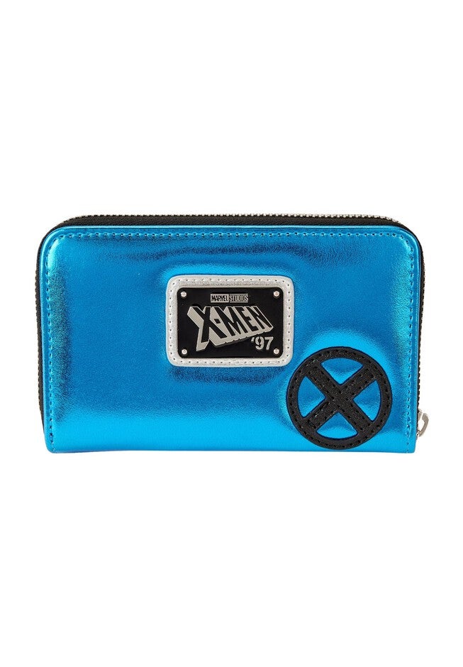 Loungefly x Marvel Shine Wolverine Cosplay Zip-Around Wallet, BLUE, on-hover image number null