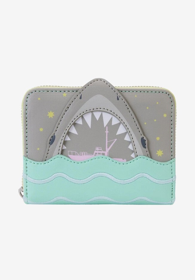 Loungefly x Universal Studios Jaws Zip Around Wallet, BLUE, hi-res image number null