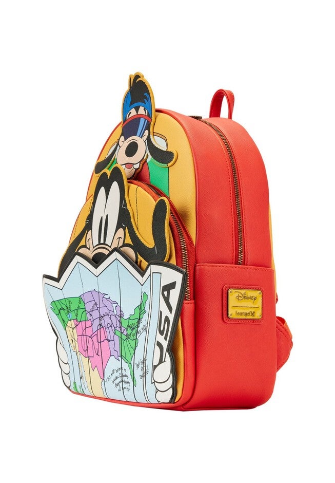Loungefly X Disney Goofy Movie Road Trip Backpack Red Yellow Max, RED, alternate image number null