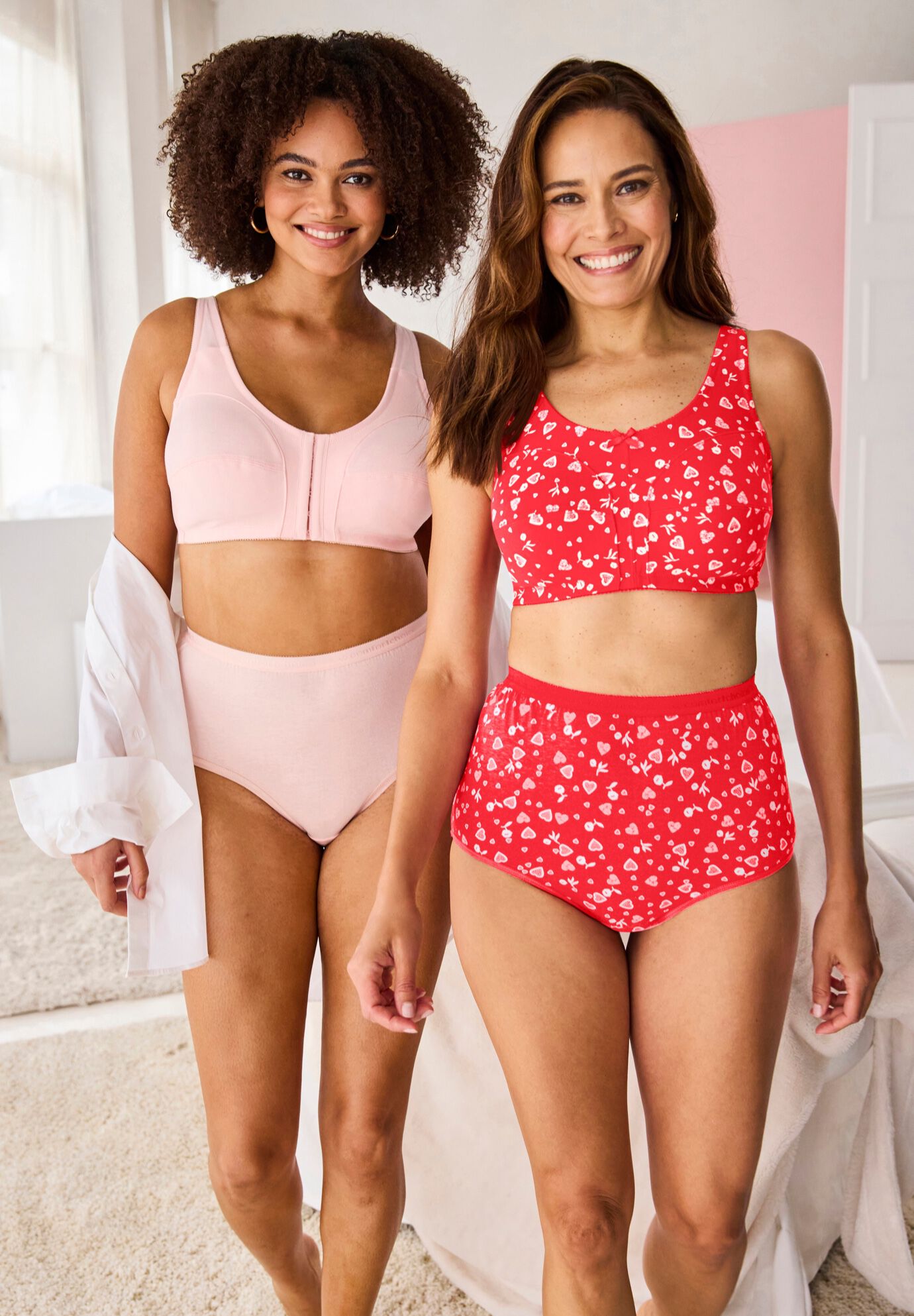 Cotton Front-Close Wireless Bra, , alternate image number 3