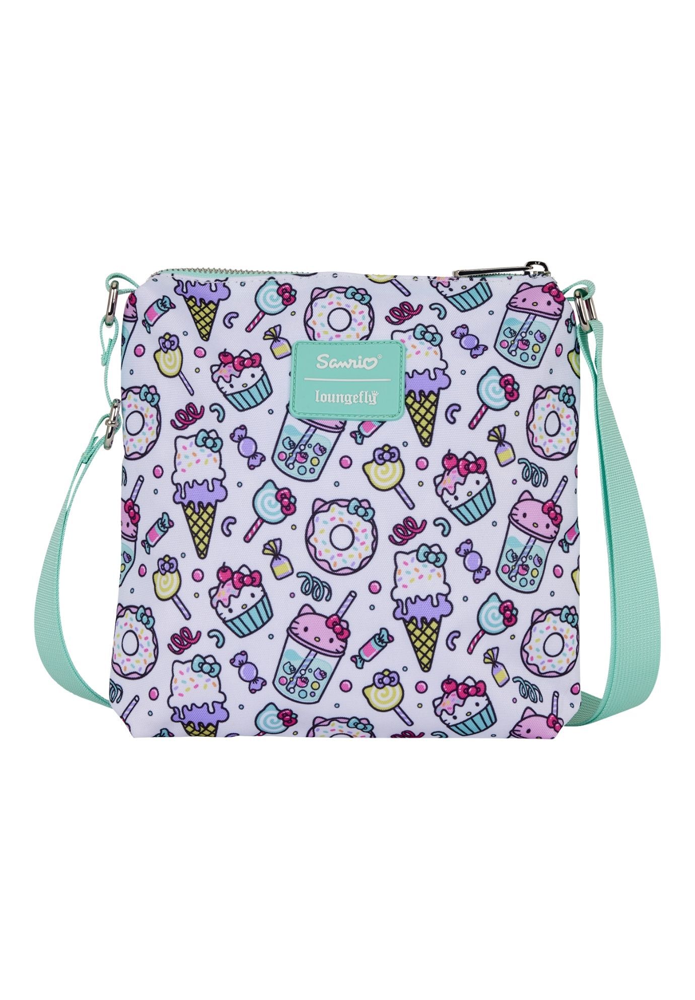 Loungefly x Sanrio Hello Kitty Sweets Passport Bag All-Over, PINK, on-hover image number 1