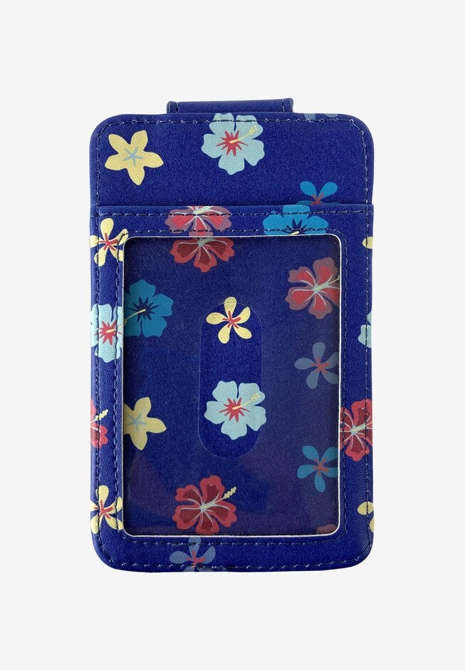 Disney Stitch Card Holder Wallet Hawaiian Flowers Button Snap Closure, , alternate image number 5