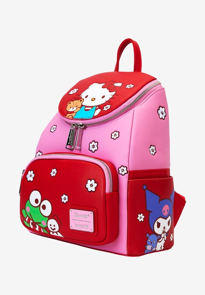 Loungefly x Sanrio Hello Kitty & Friends Mini Backpack Handbag Color Block, PINK, alternate image number null