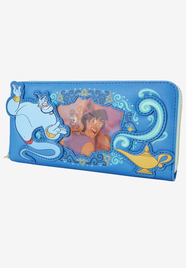 Loungefly X Disney Aladdin Jasmine Lentincular Zip Around Wallet Wristlet Wallet, , alternate image number null