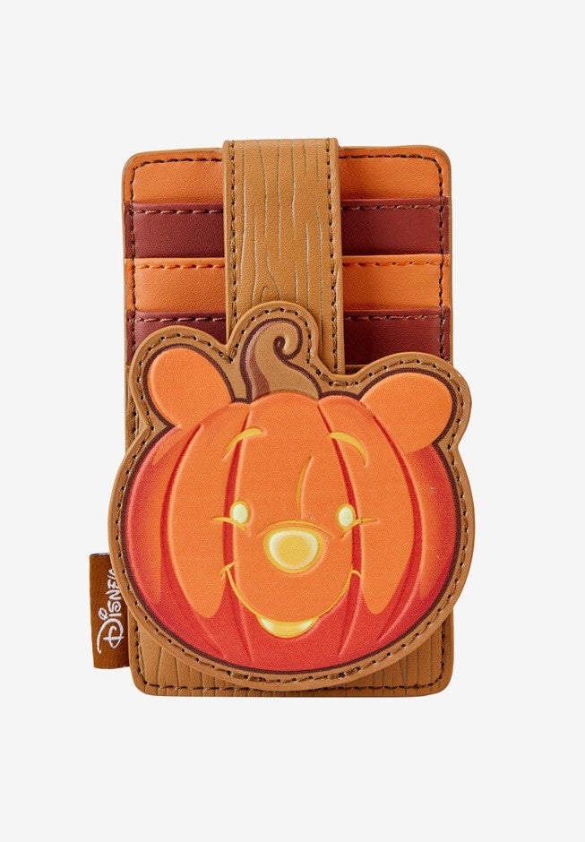 Loungefly X Disney Winnie The Pooh Pumpkin Card Holder Wallet, BLACK, hi-res image number null