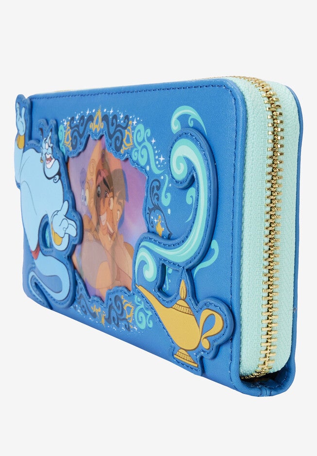 Loungefly X Disney Aladdin Jasmine Lentincular Zip Around Wallet Wristlet Wallet, , alternate image number null
