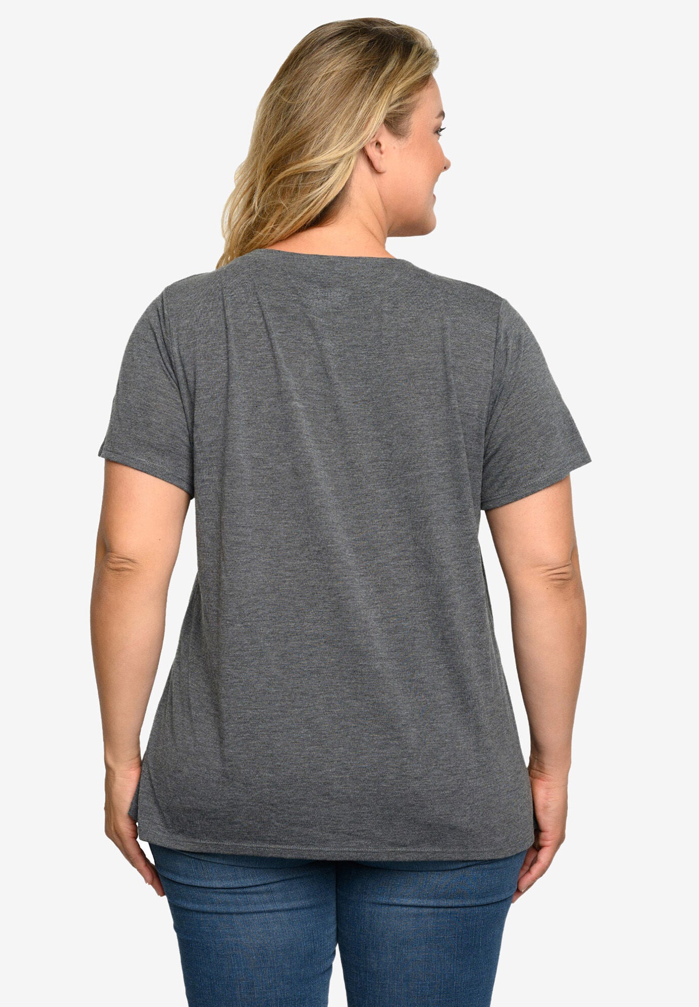 Beatles Come Together V-Neck T-Shirt Band Tee Heather Charcoal, , alternate image number 3