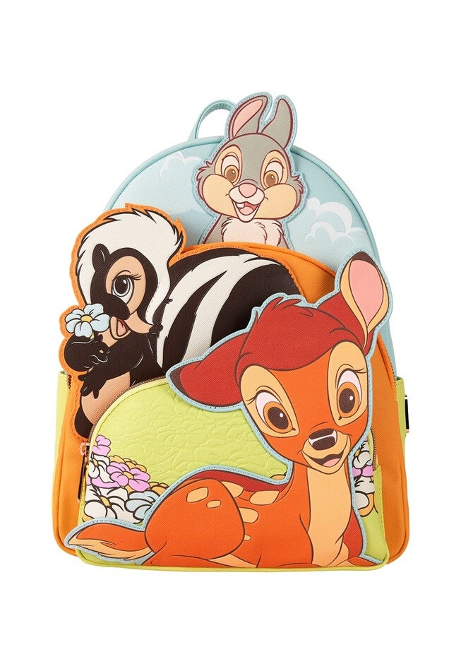 Loungefly x Disney Bambi Mini Backpack Triple Pocket, BLUE, hi-res image number 0