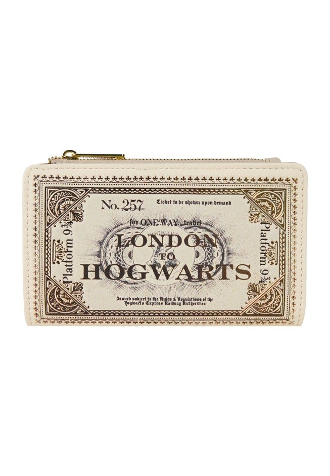 Loungefly x Harry Potter Hogwarts Express Wallet Zip Around, BEIGE, hi-res image number 0