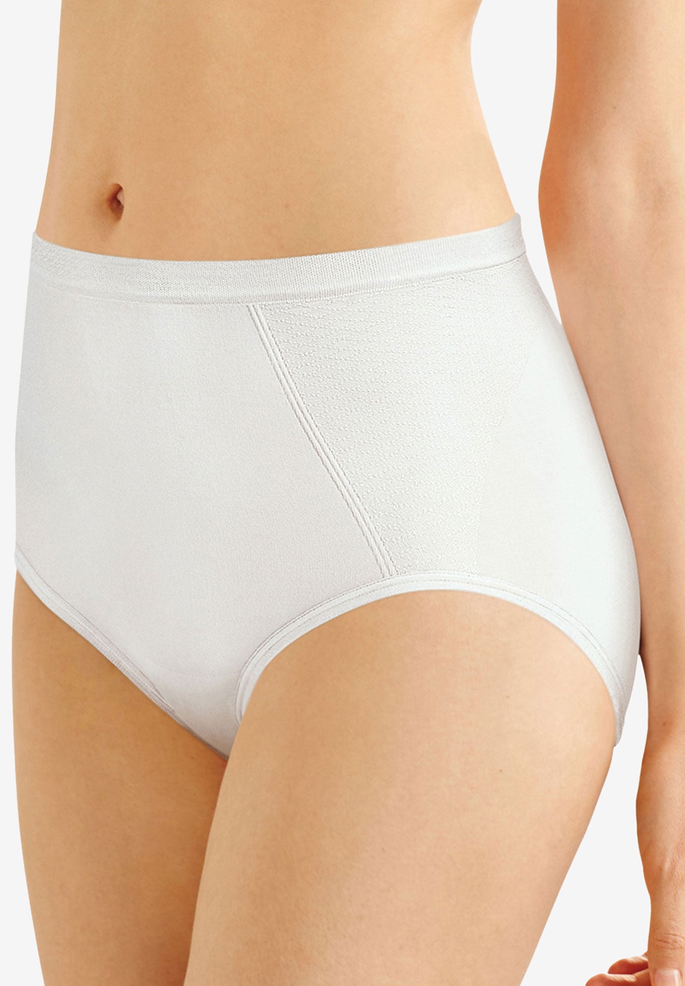 Seamless Brief With Tummy Panel Ultra Control 2-Pack , WHITE, hi-res image number 0