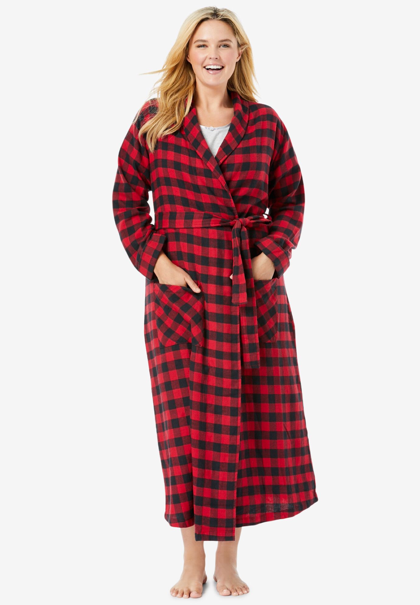Long Flannel Robe | Avenue Long Flannel Robe | Avenue