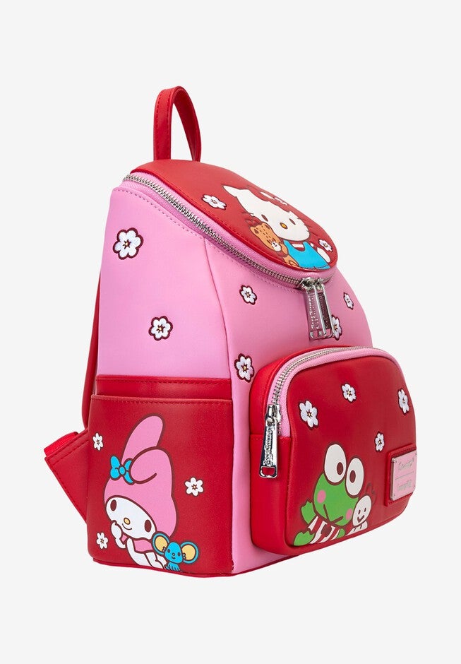 Loungefly x Sanrio Hello Kitty & Friends Mini Backpack Handbag Color Block, PINK, alternate image number null