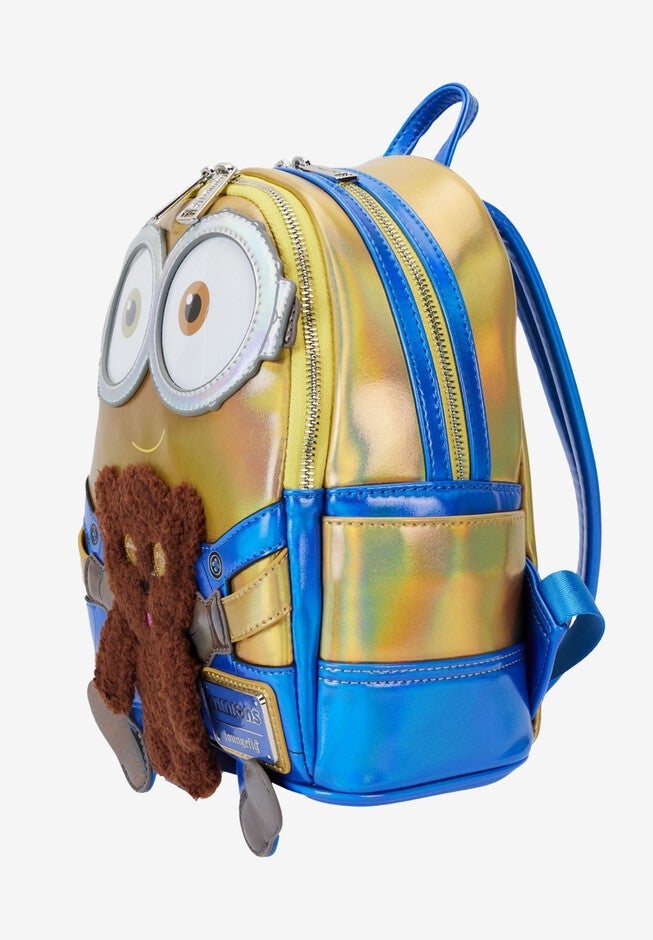 Loungefly X Despicable Me Mini Backpack Handbag Iridescent Minion Bob Cosplay, , alternate image number null