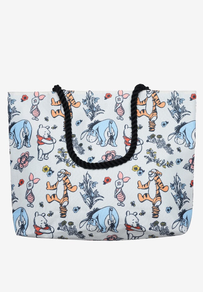 Winnie The Pooh Rope Tote Bag All-Over Print Carry-On Travel Eeyore Piglet Tote Bag, , alternate image number 4