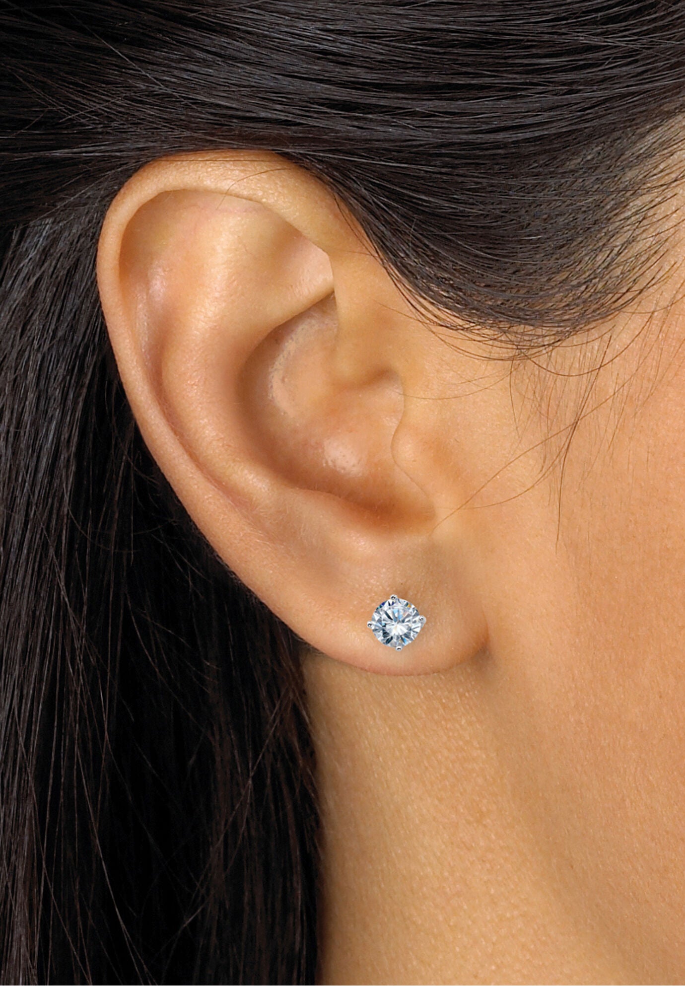 Sterling Silver Round Religious Pendant Cubic Zirconia (2 1/7 Cttw Tdw), , alternate image number 3