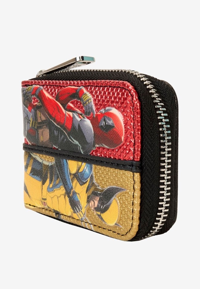 Loungefly x Marvel Deadpool 3 Wallet Accordion Style Wolverine Cosplay, BLUE, alternate image number 3