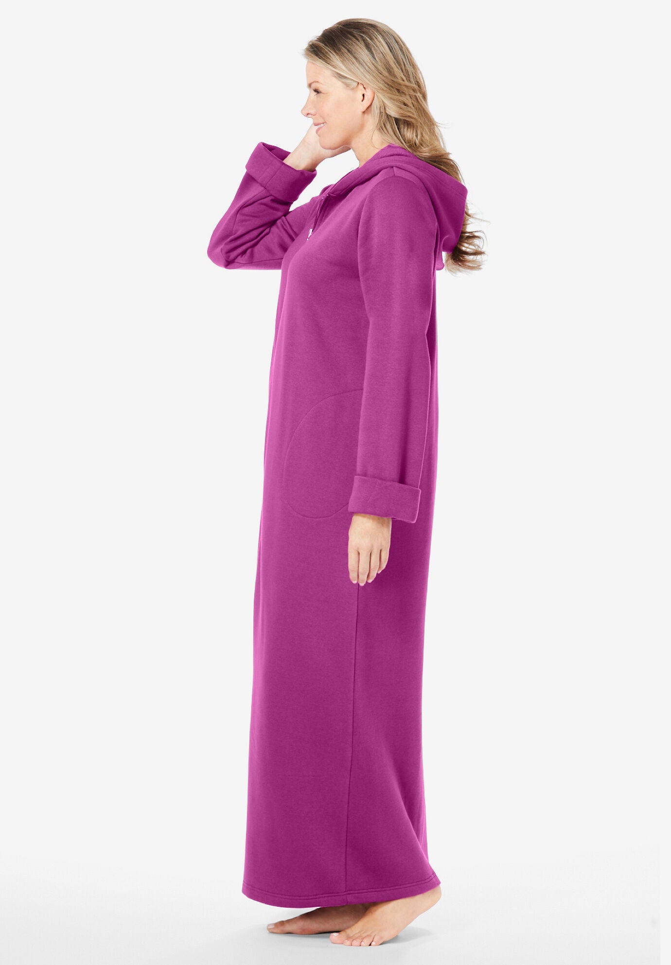 Zip up sweatshirt robe deals