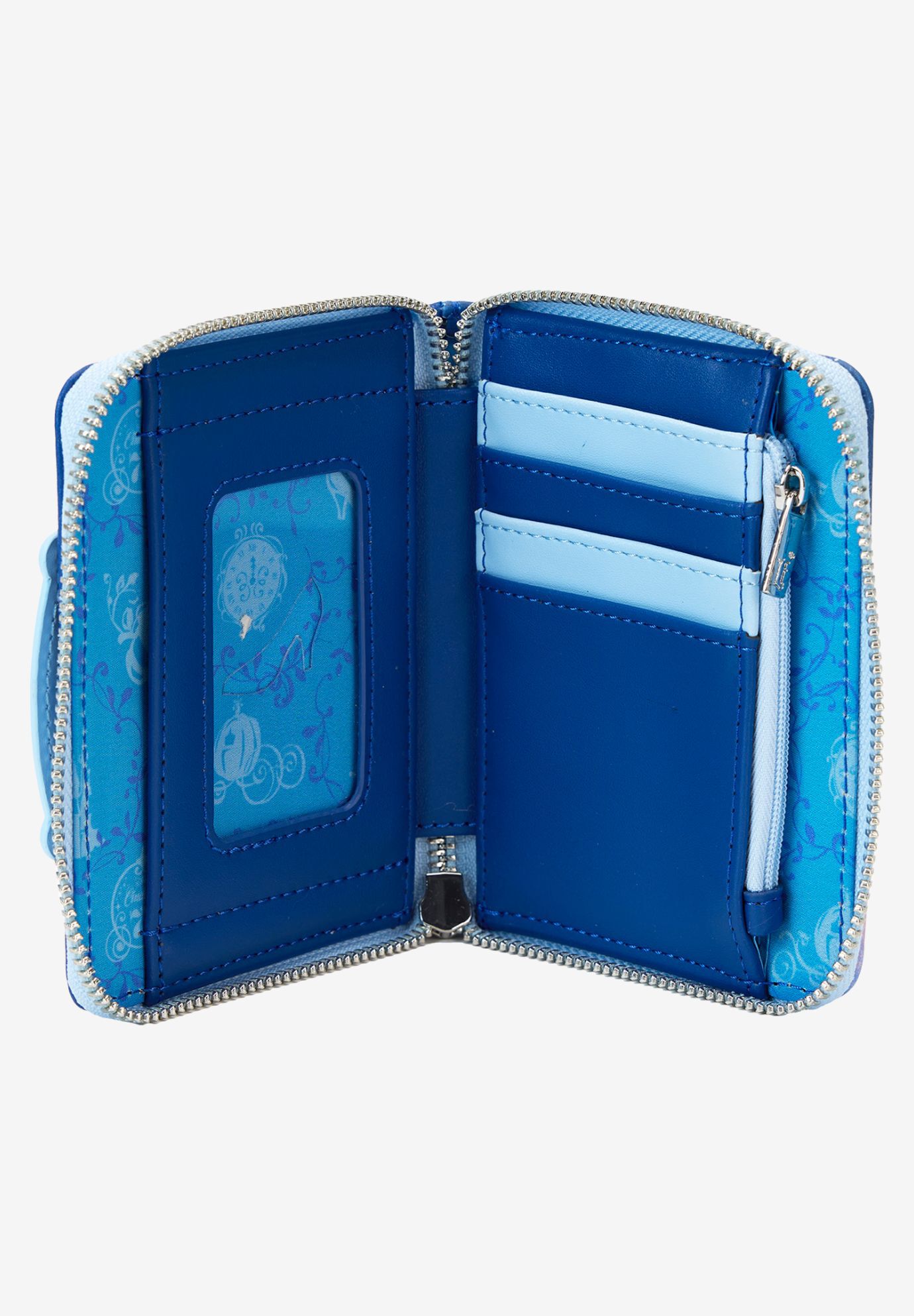 Loungefly x Disney Cinderella Zip Around Wallet 75th Anniversary, BLUE, alternate image number 3