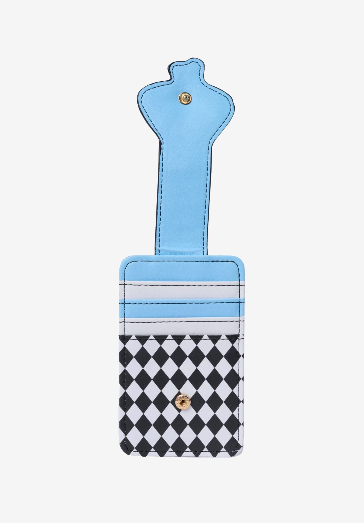 Womens Disney Alice in Wonderland Card Holder Wallet Button Snap Closure, BLACK, alternate image number 2