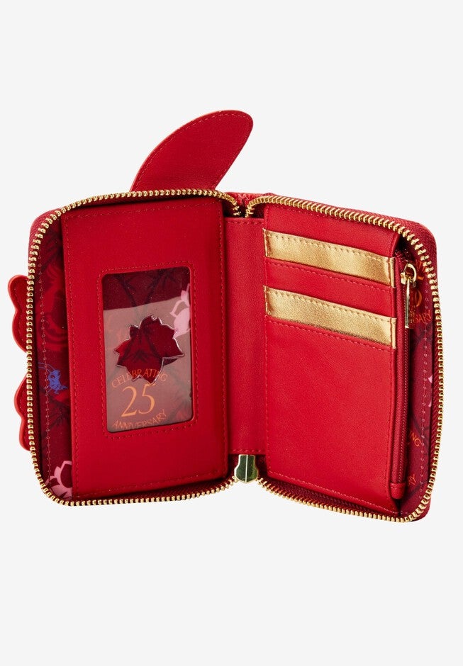 Loungefly X Disney Mulan 25Th Anniversary Zip Around Wallet Mushu Glitter Cosplay, , alternate image number 3