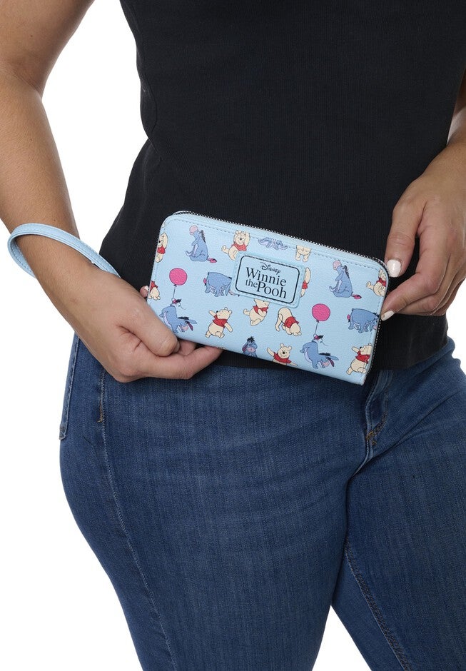 Disney Winnie The Pooh & Eeyore Wallet All-Over Print Zip Around Wristlet Strap, , alternate image number 3
