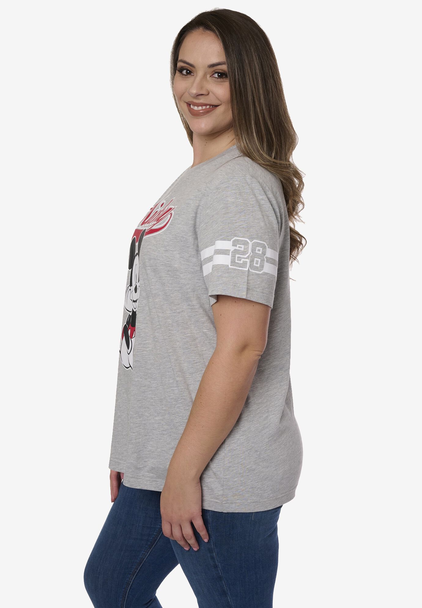 Disney Mickey Mouse Striped Sleeve Varsity T-Shirt, , alternate image number 3
