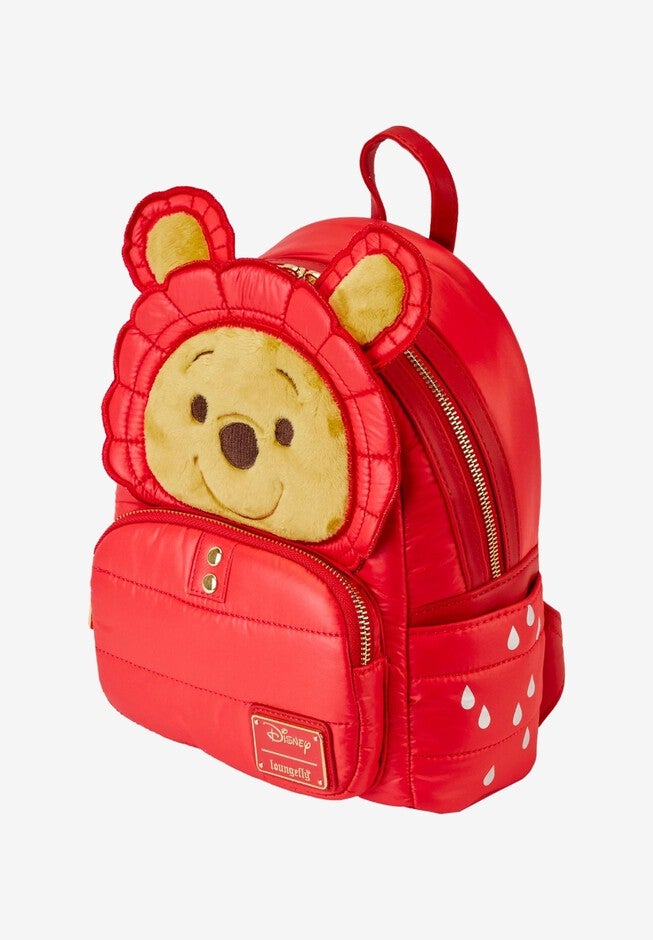 Loungefly x Disney Winnie The Pooh Puffer Jacket Cosplay Mini Backpack, RED, alternate image number null