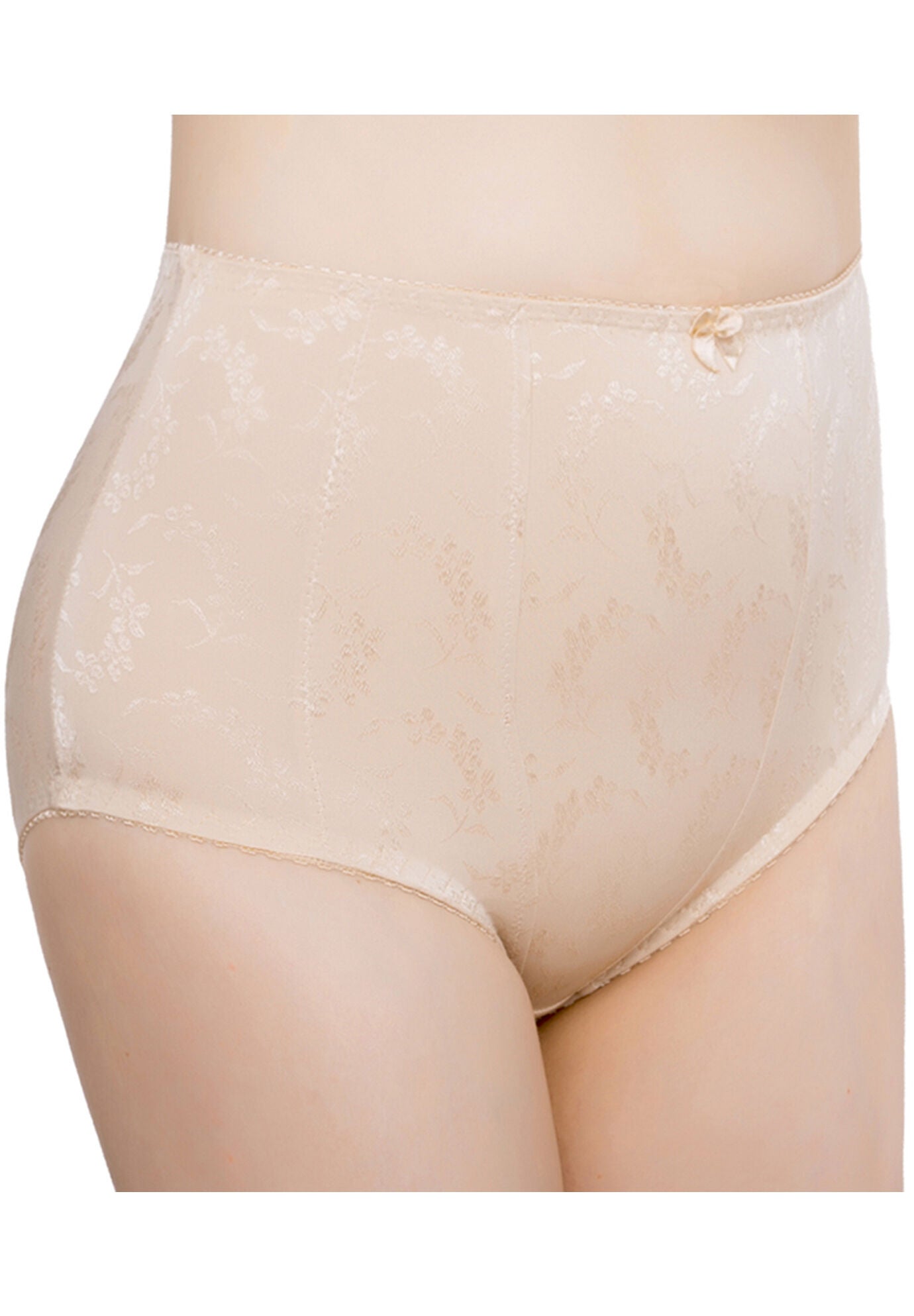 2-Pack Floral Jacquard Shaping Panties, NUDE, hi-res image number 0