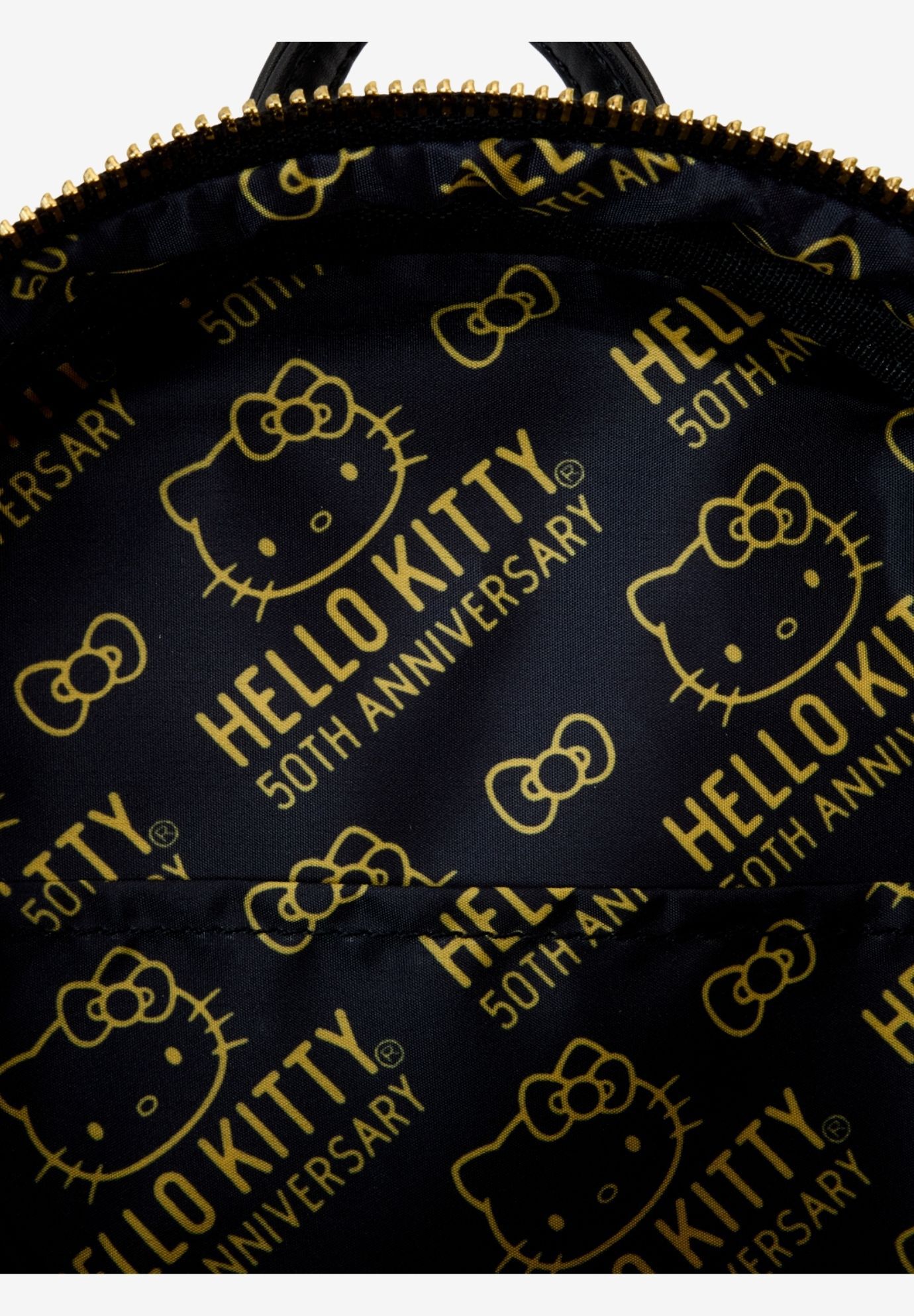 Loungefly x Sanrio Hello Kitty 50th Anniversary Gold Mini Backpack, GOLD, alternate image number 3