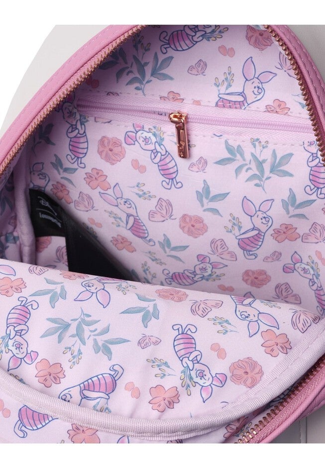 Loungefly x Disney Piglet Floral Mini Backpack Winnie the Pooh Pink, PINK, alternate image number 6
