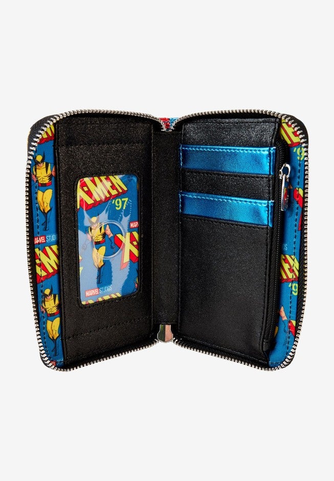 Loungefly x Marvel Shine Wolverine Cosplay Zip-Around Wallet, BLUE, alternate image number null