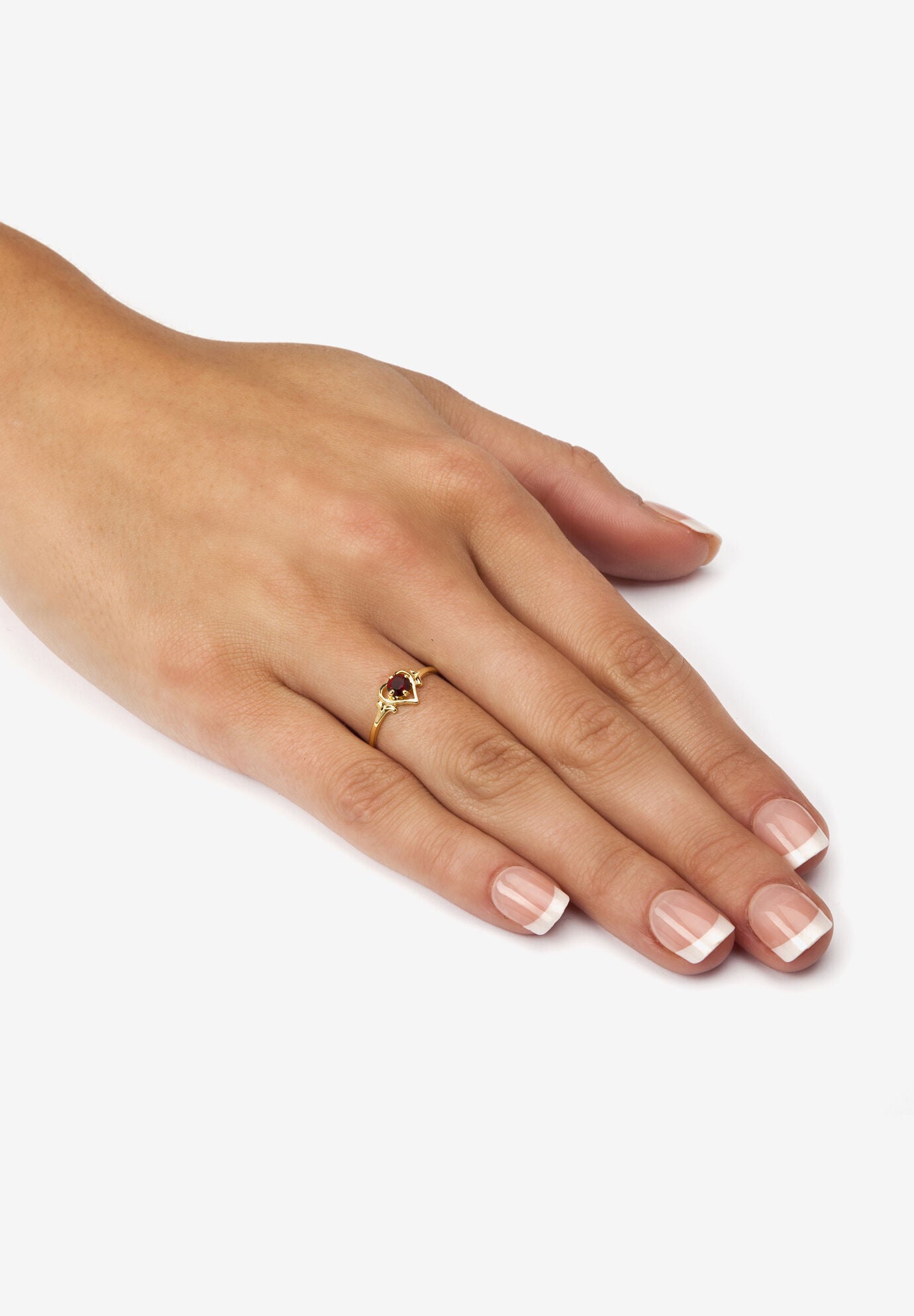 Yellow Gold-Plated Simulated Birthstone Ring, , alternate image number 2