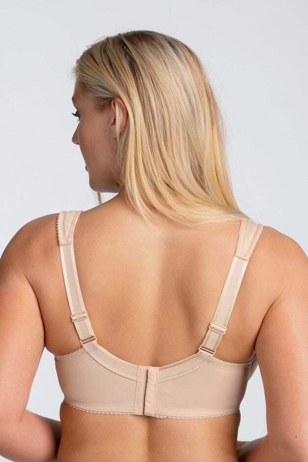 Jacquard & Lace bra, BEIGE, on-hover image number 1