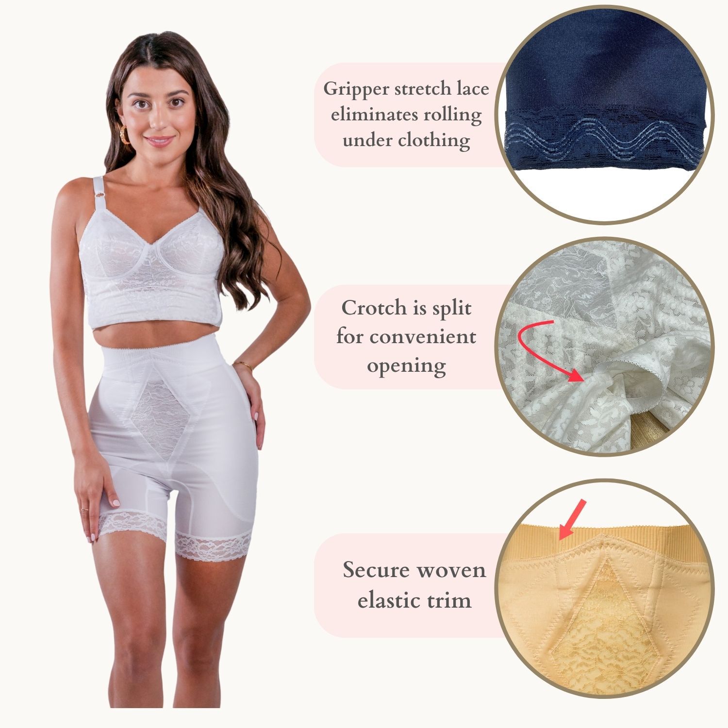 High Waist Long Leg Shaper 6206, BEIGE, alternate image number 4
