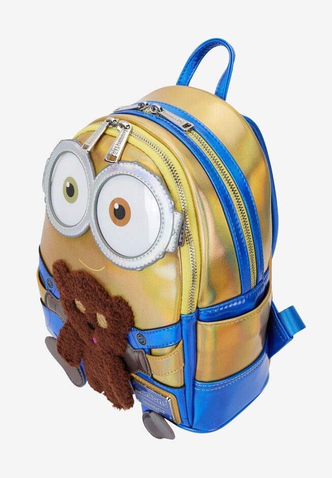 Loungefly X Despicable Me Mini Backpack Handbag Iridescent Minion Bob Cosplay, , alternate image number null