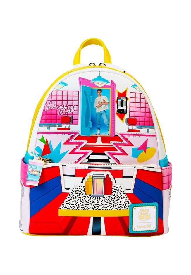 Loungefly x Saved By The Bell The Max Mini Backpack 90s Retro, RED, hi-res image number null